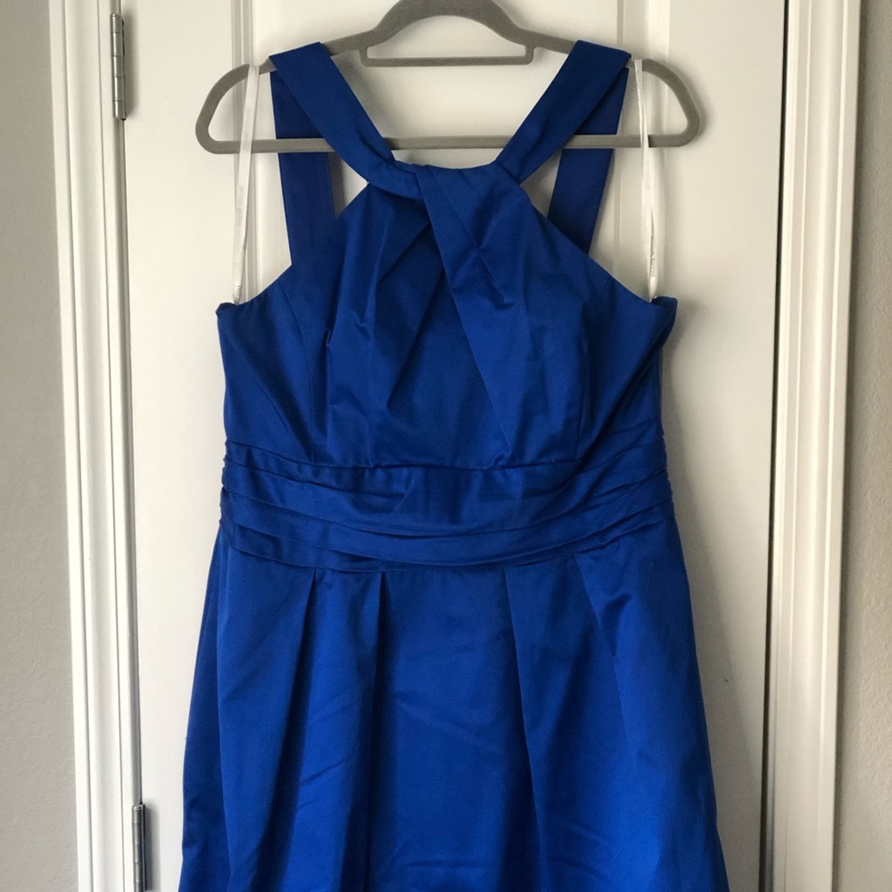 Halter Neck Cobalt Blue Dress